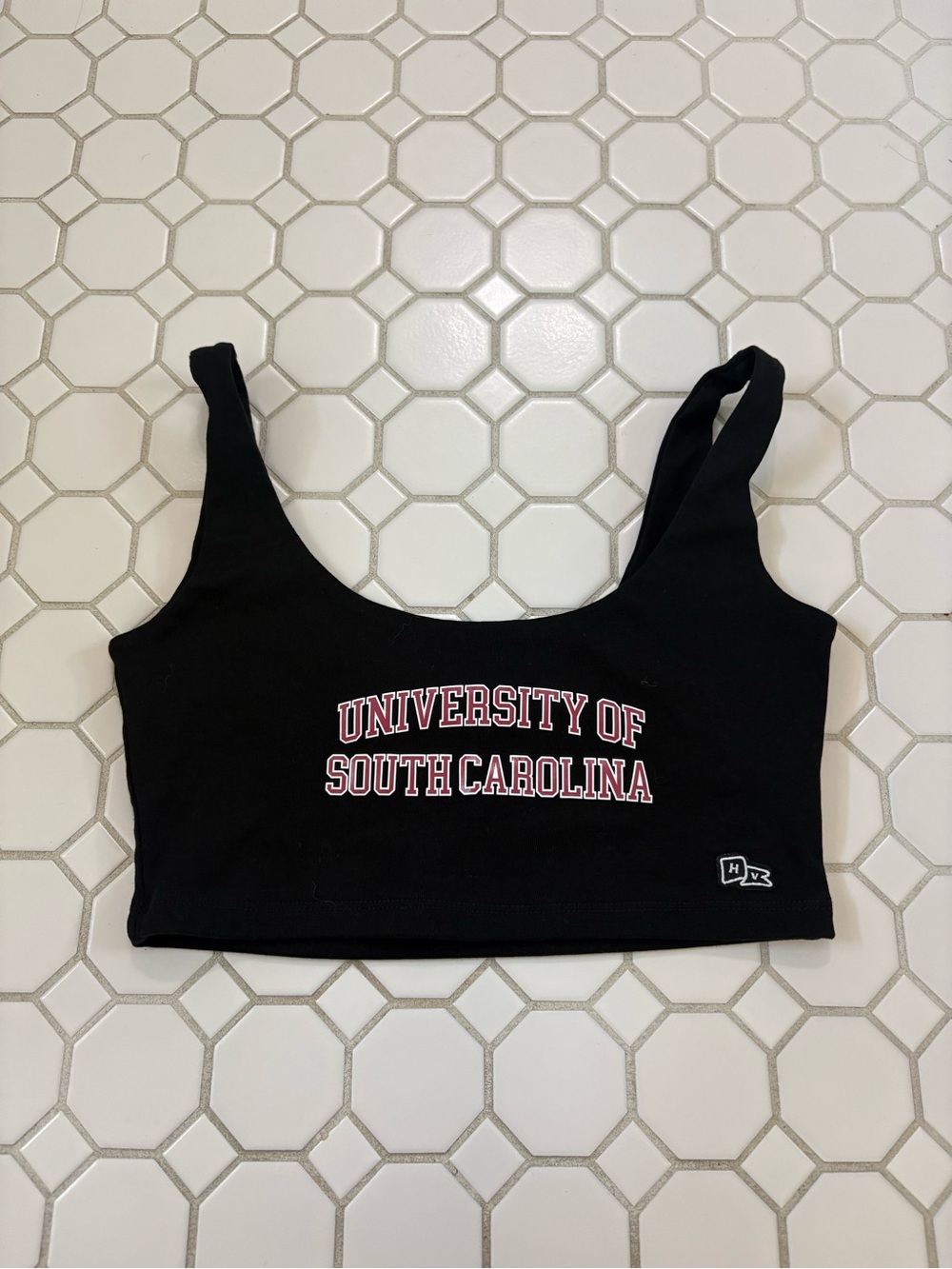 University of South Carolina Black Cropped Tank Top